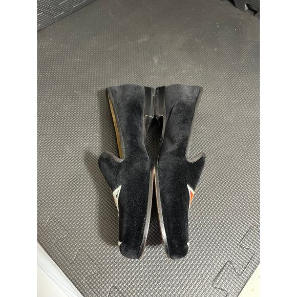 Stubbs & Wootton Martini‎ Black Velvet Slipper Women's 7 AA Narrow Like New - Picture 4 of 8